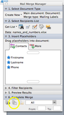 printing labels with excel for mac 2011